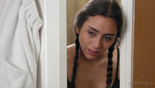 wygodna skórzana kanapa do jebania