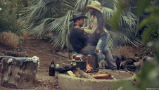 seks z rudą babką pod gołym niebem