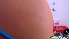 opalona blondi ujeżdża bladą pałkę