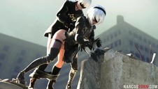 podwójny anal na ławeczce