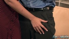 extra trójkąt z podnieconą blondynką