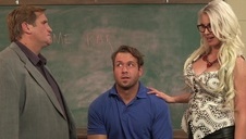 igraszki z dwiema laskami w saunie