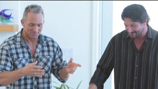 gorący pokaz na schodach