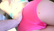 analna azjatka ze spermą na buzi