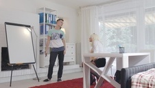 przeleciał fajną niunię na pięterku