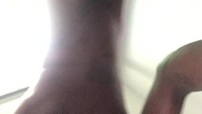 blondynkę zaskoczył od tylca