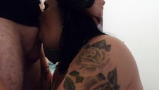 ruda w ciąży ujeżdża murzyńską pałkę