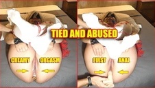 azjatka rozkłada nogi przed murzynami