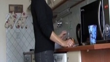 seks przed lustrem z naturalnie cycatą suczką