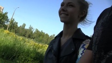 spust na twarz rudej piękności